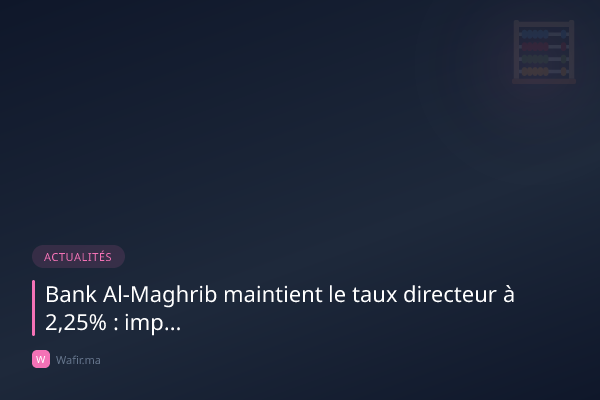 Taux directeur Bank Al-Maghrib 2025