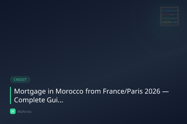 Crédit immobilier MRE France Paris Maroc 2026 guide