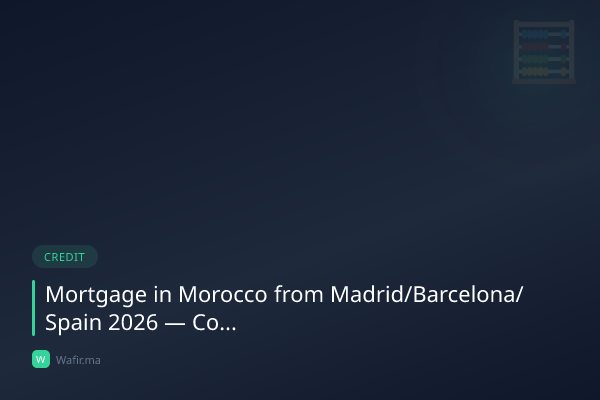 Crédit immobilier MRE Espagne Madrid Barcelone Maroc 2026 guide