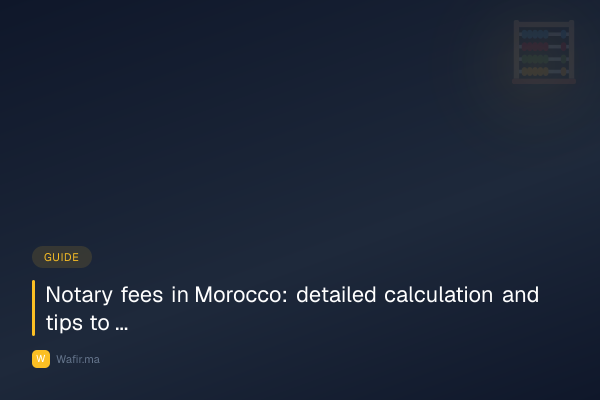 Notary fees Morocco detailed calculation tips
