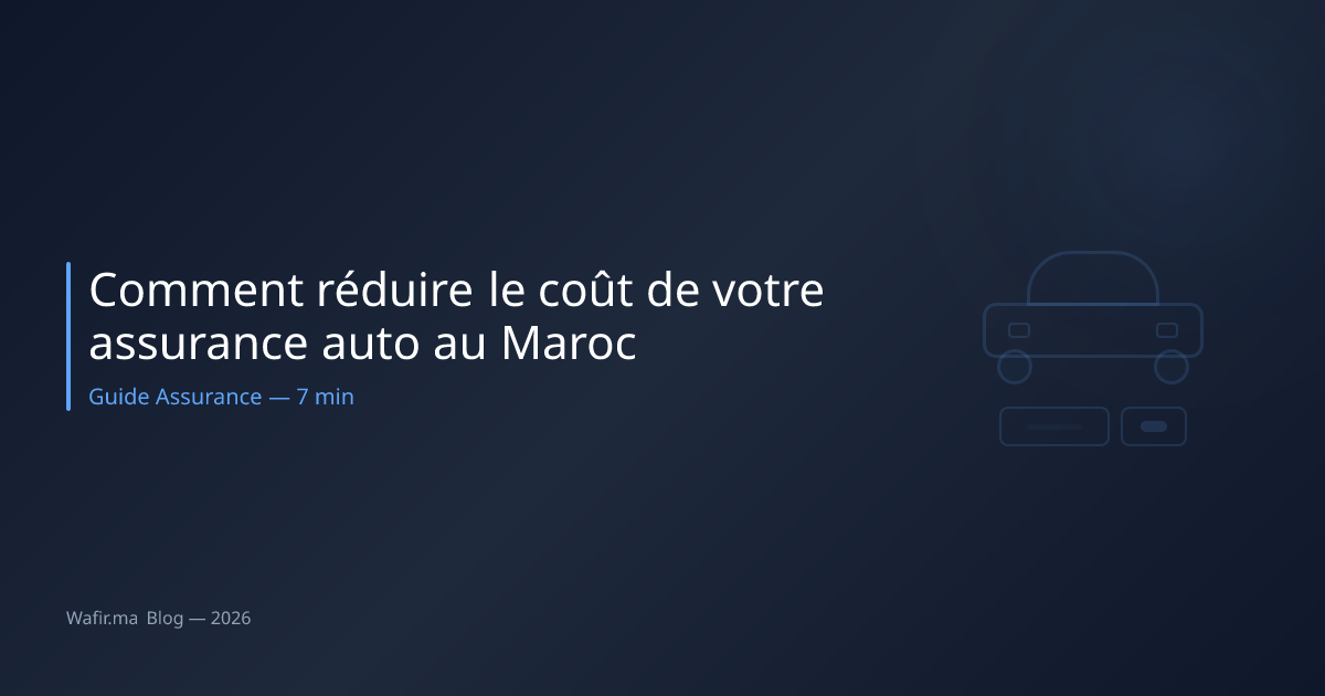 Réduire le coût assurance auto Maroc