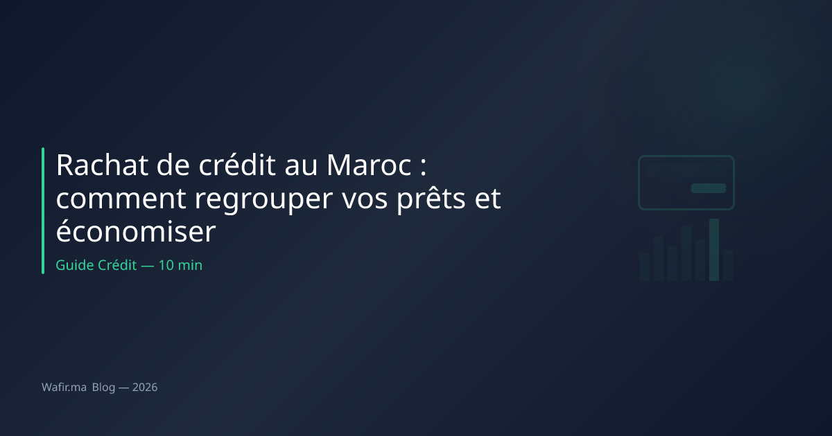 Rachat de crédit regroupement prêts Maroc guide