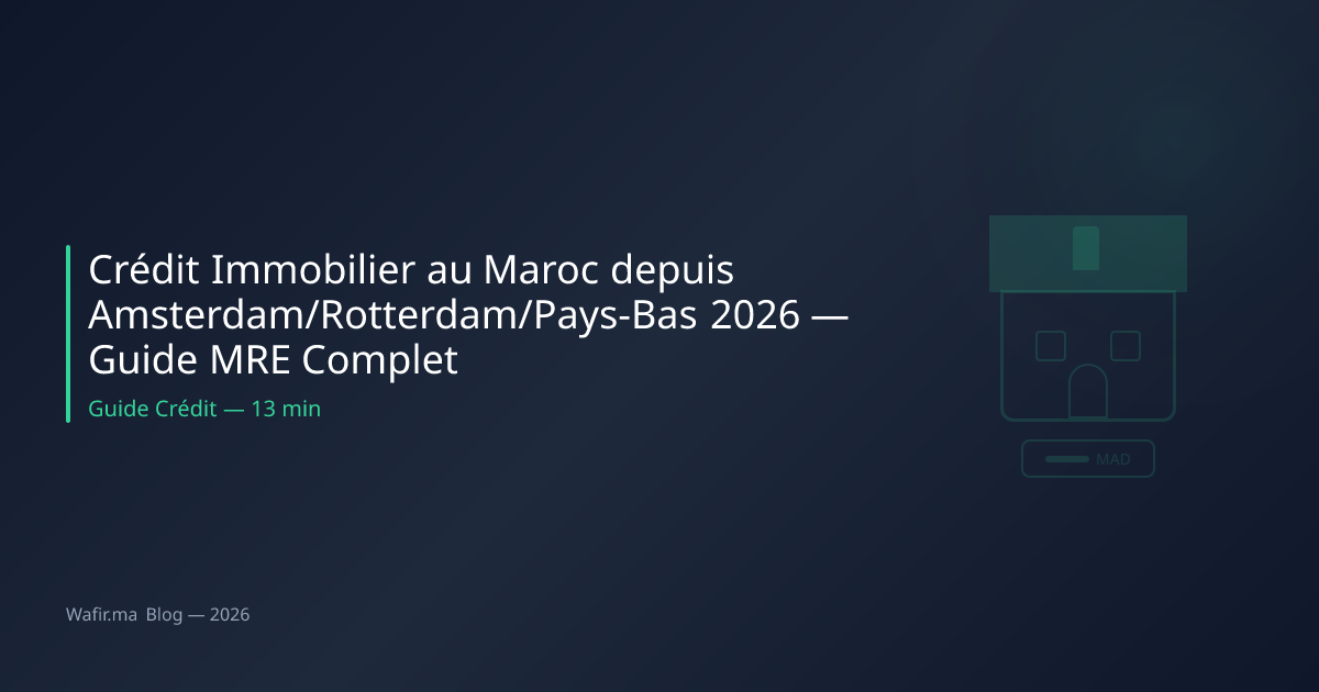 Crédit immobilier MRE Pays-Bas Amsterdam Rotterdam Maroc 2026 guide