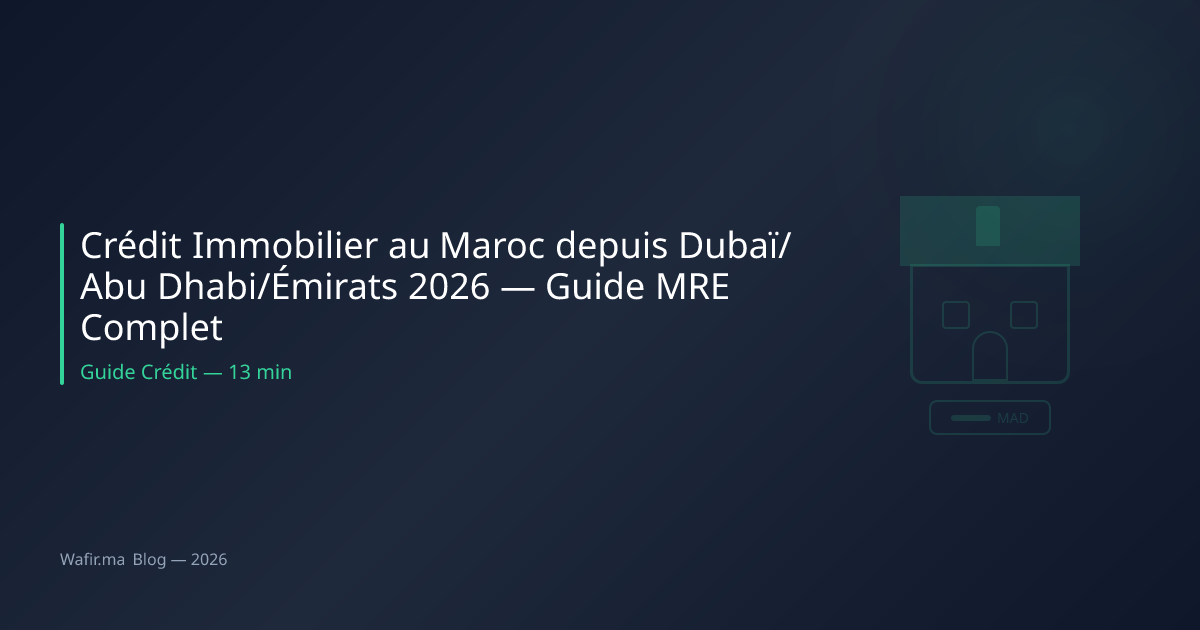 Crédit immobilier MRE Émirats Dubaï Abu Dhabi Maroc 2026 guide