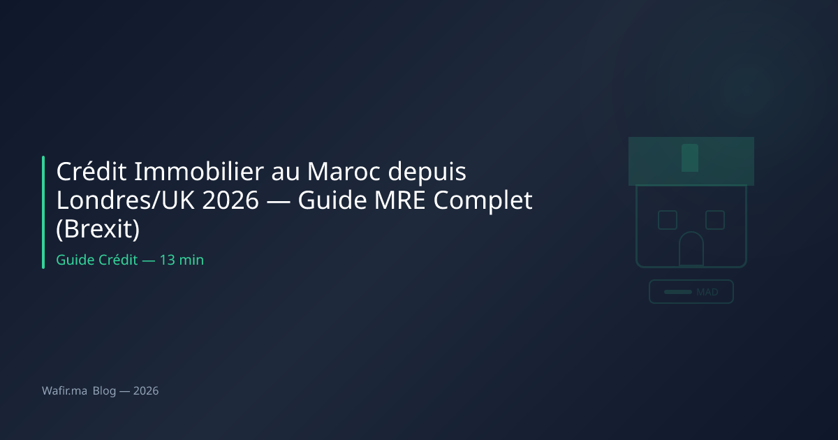 Crédit immobilier MRE Royaume-Uni Londres Manchester Maroc 2026 guide