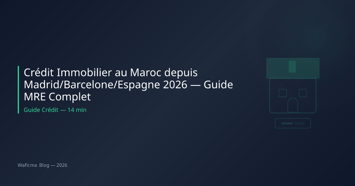 Crédit immobilier MRE Espagne Madrid Barcelone Maroc 2026 guide