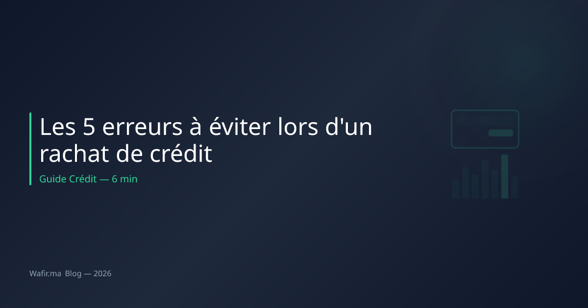 Erreurs rachat de crédit
