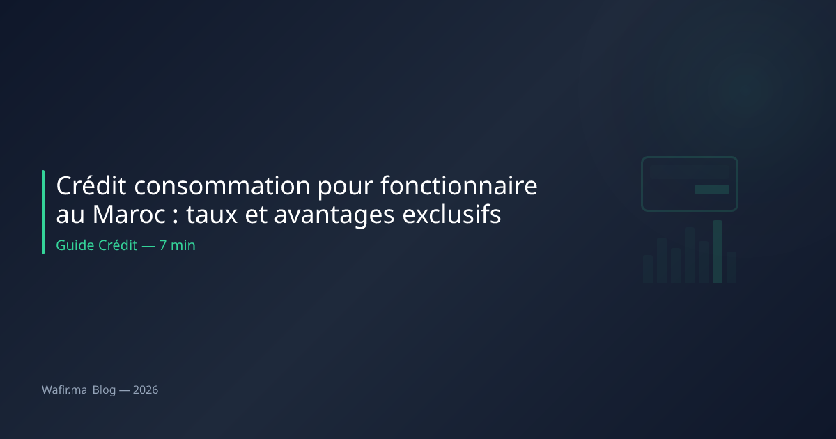 Crédit consommation fonctionnaire Maroc taux avantages